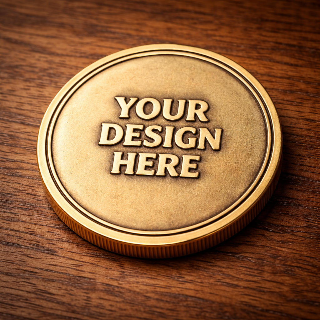 Custom Brass Coin - Double-Sided Engraving